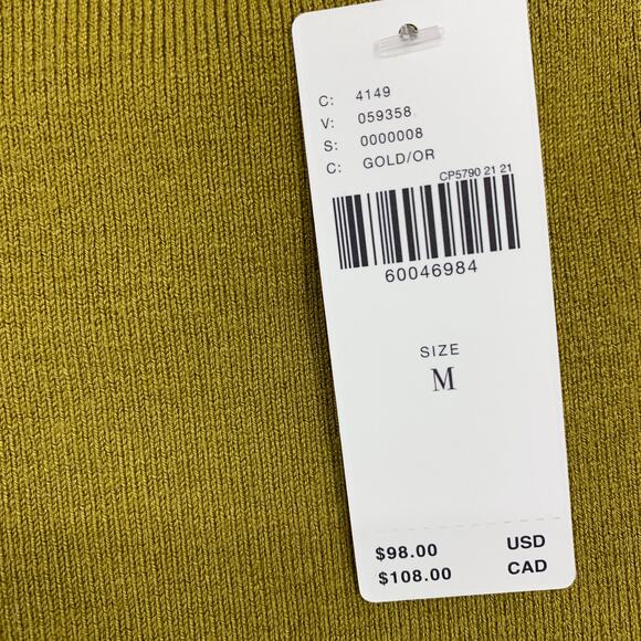 Anthropologie Saturday Sunday Freya Tunic Sweater Dress Womens Size M Gold NEW - Picture 6 of 8